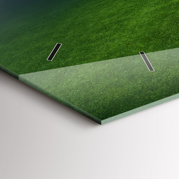 Ceas orizontale de perete din sticlă Teren de fotbal