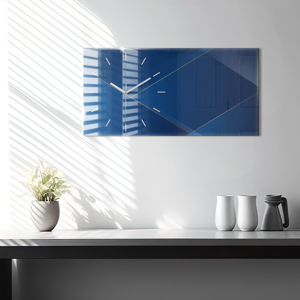 Ceas orizontale de perete din sticlă Abstracția ornamentală