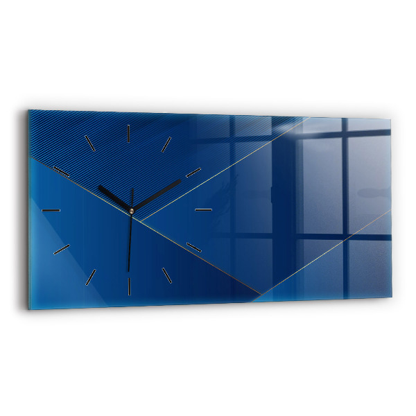 Ceas orizontale de perete din sticlă Abstracția ornamentală