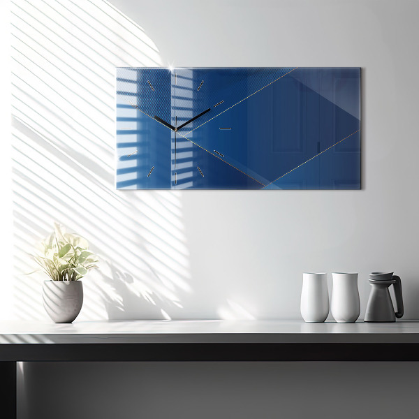 Ceas orizontale de perete din sticlă Abstracția ornamentală