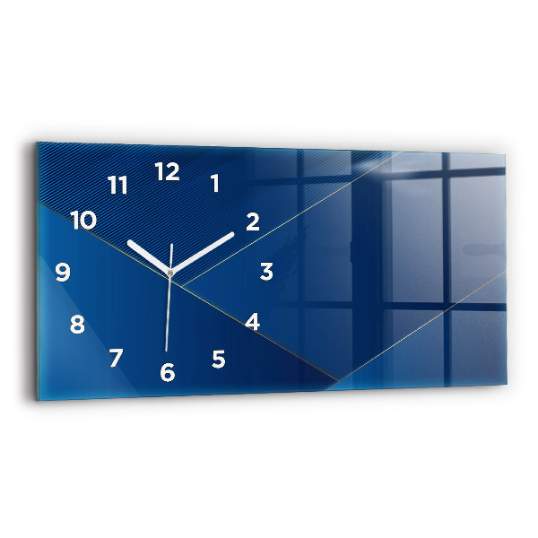 Ceas orizontale de perete din sticlă Abstracția ornamentală