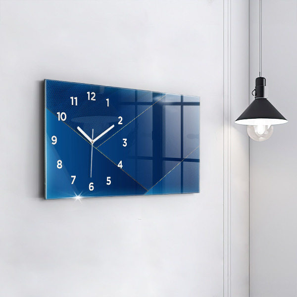 Ceas orizontale de perete din sticlă Abstracția ornamentală