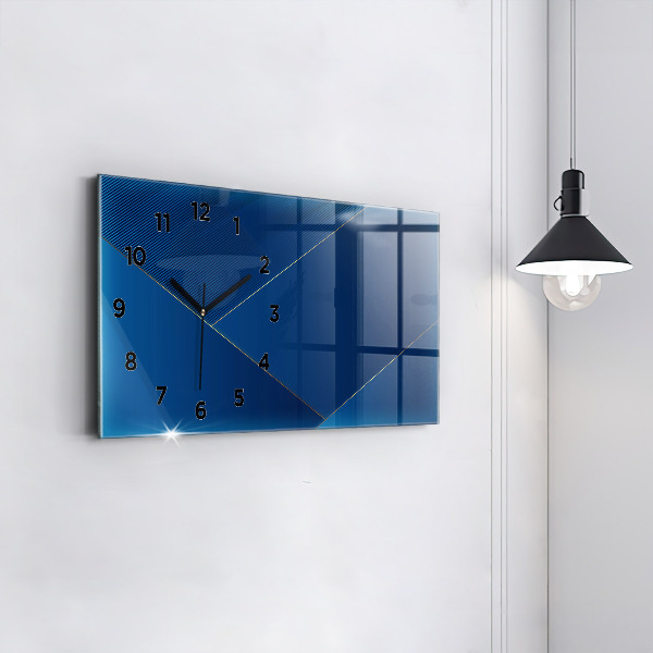 Ceas orizontale de perete din sticlă Abstracția ornamentală