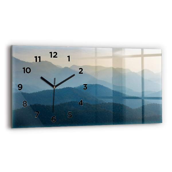 Ceas orizontale de perete din sticlă Abstracția peisajului