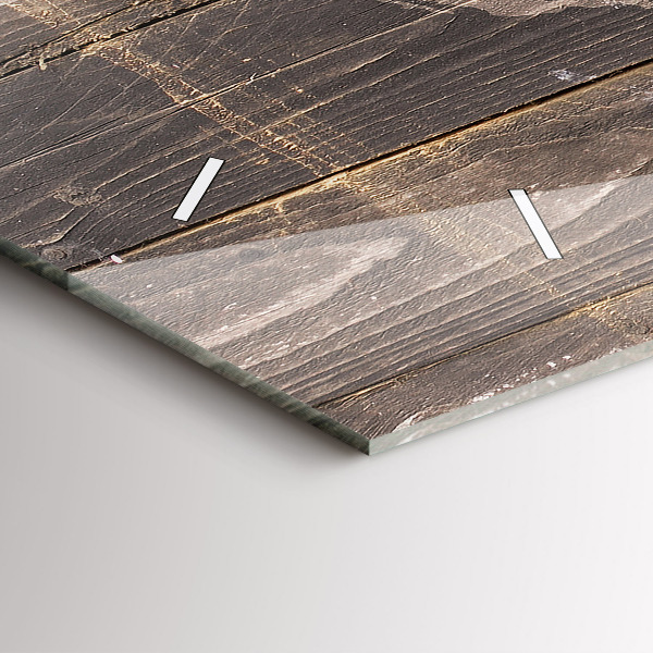 Ceas orizontale de perete din sticlă Harta lumii pe lemn