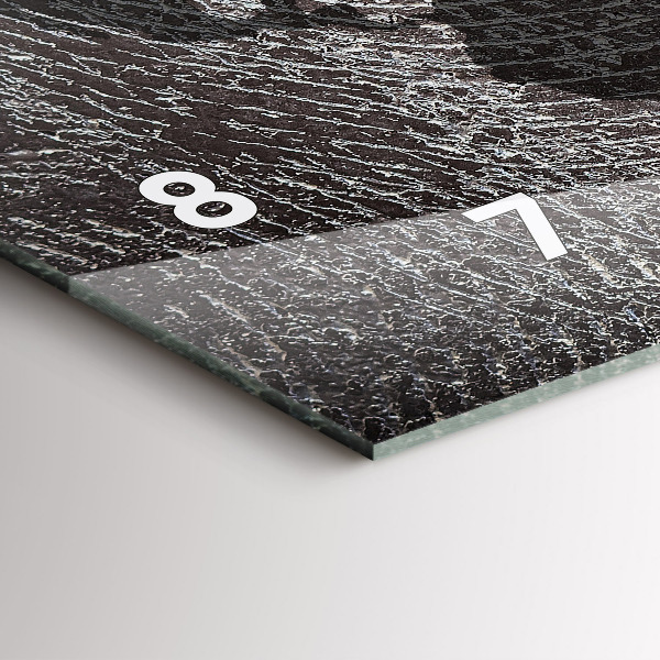 Ceas orizontale de perete din sticlă Harta lumii concrete