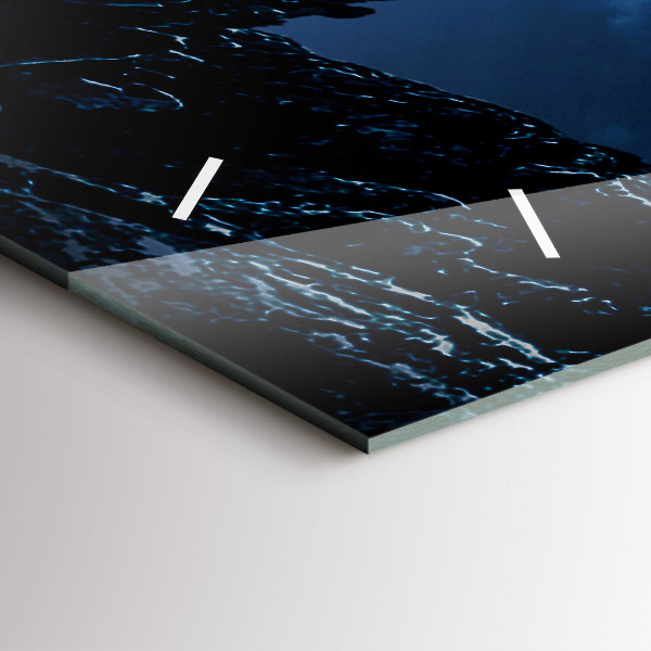 Ceas orizontale de perete din sticlă Galaxie mare