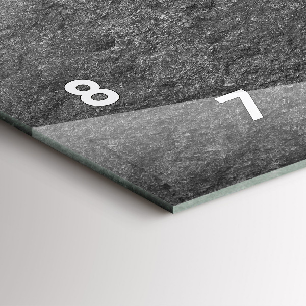 Ceas orizontale de perete din sticlă Roca vulcanica