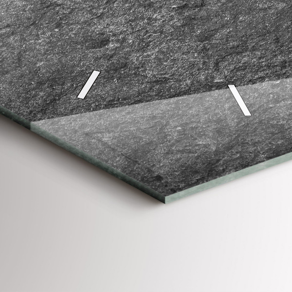 Ceas orizontale de perete din sticlă Roca vulcanica