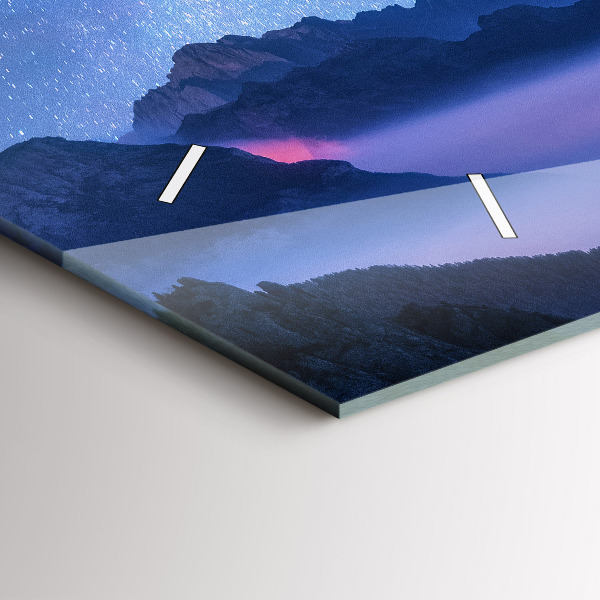 Ceas orizontale de perete din sticlă Calea lactee