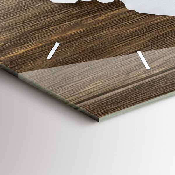 Ceas orizontale de perete din sticlă Harta lumii pe panouri