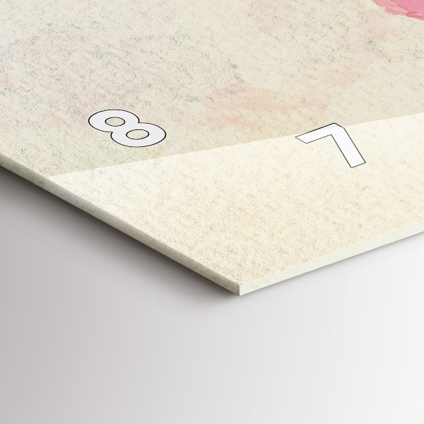 Ceas orizontale de perete din sticlă Harta lumii acuarela