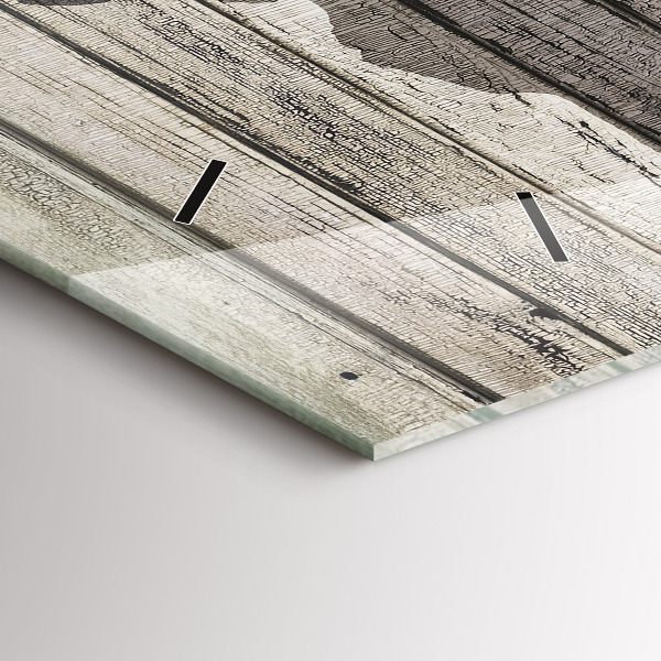 Ceas orizontale de perete din sticlă Board Harta lumii