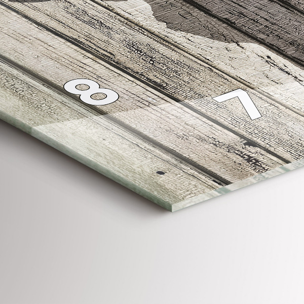 Ceas orizontale de perete din sticlă Board Harta lumii