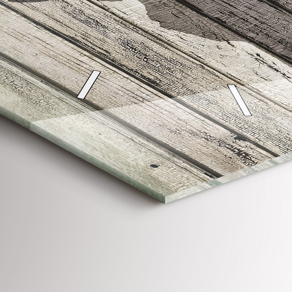 Ceas orizontale de perete din sticlă Board Harta lumii