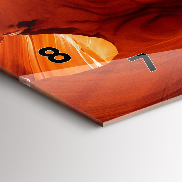 Ceas orizontale de perete din sticlă Canion