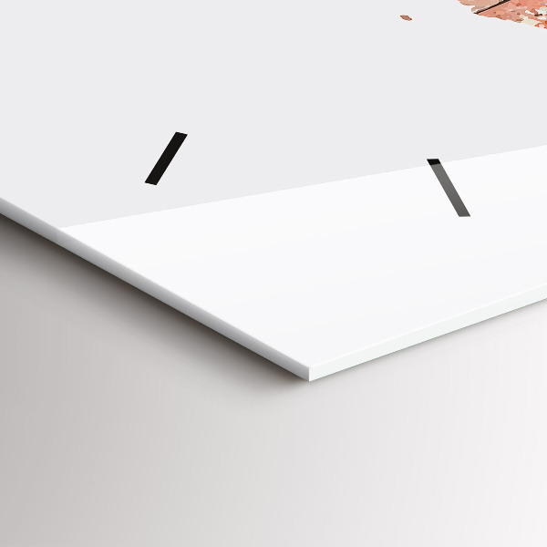 Ceas orizontale de perete din sticlă Hartă veche din cărămidă