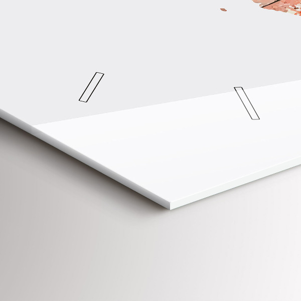 Ceas orizontale de perete din sticlă Hartă veche din cărămidă