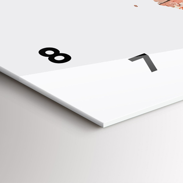 Ceas orizontale de perete din sticlă Hartă veche din cărămidă