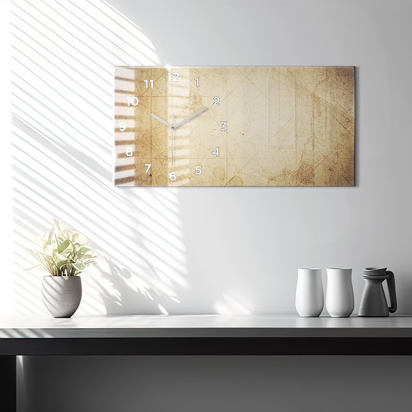 Ceas orizontale de perete din sticlă Harta lumii vechi
