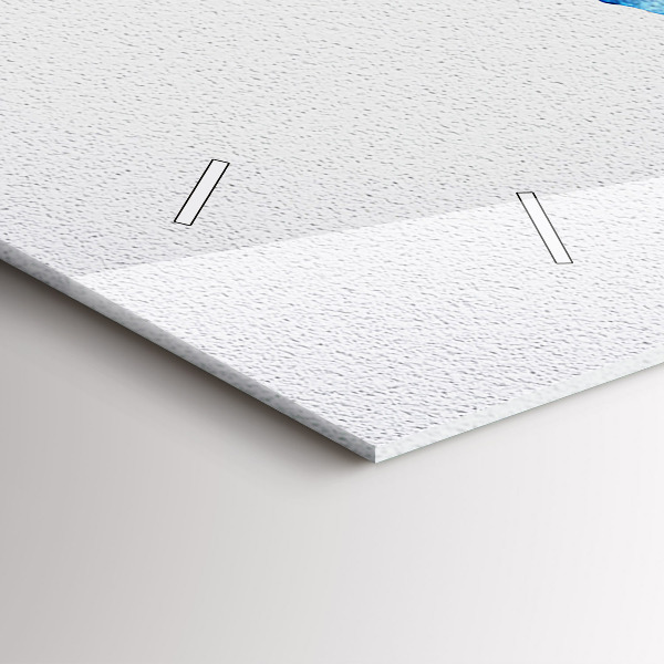 Ceas orizontale de perete din sticlă Harta lumii acuarela