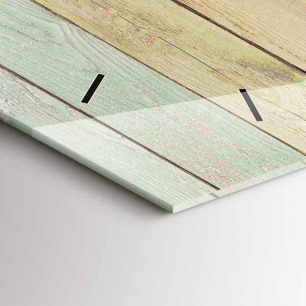 Ceas orizontale de perete din sticlă Plăci colorate