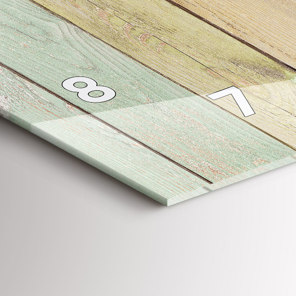 Ceas orizontale de perete din sticlă Plăci colorate