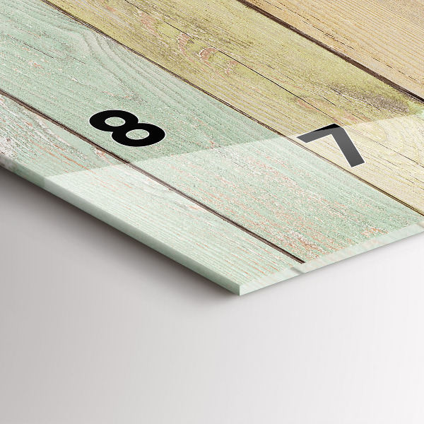 Ceas orizontale de perete din sticlă Plăci colorate