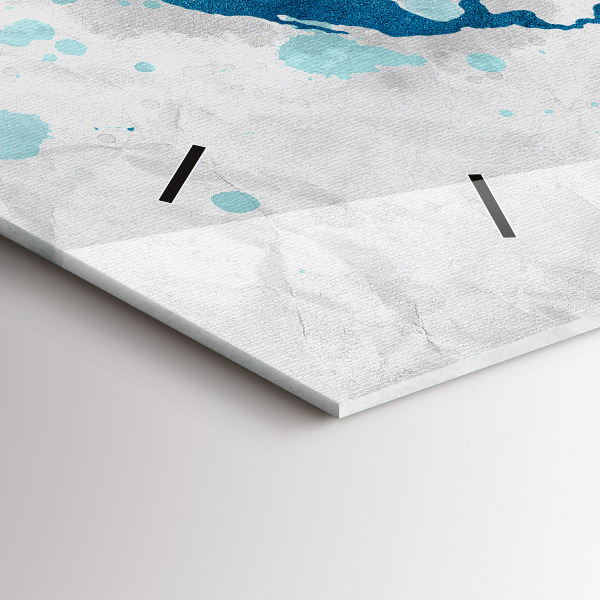 Ceas orizontale de perete din sticlă Harta lumii