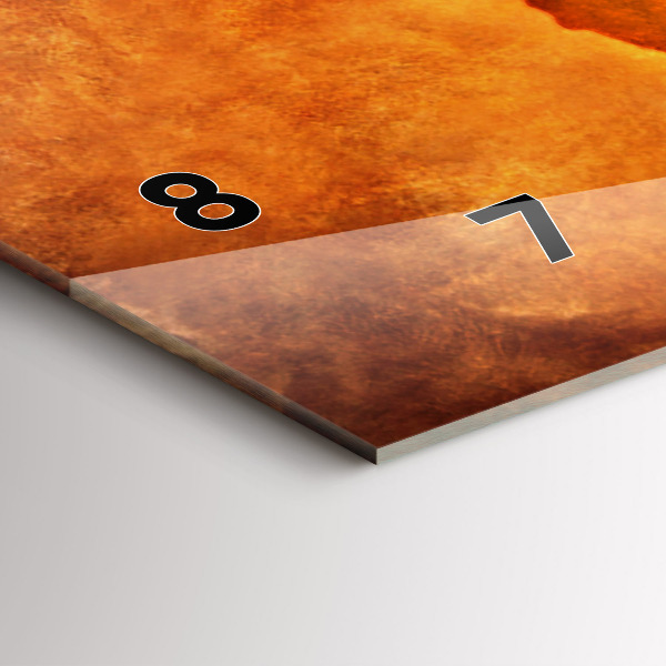 Ceas orizontale de perete din sticlă Harta mare a lumii