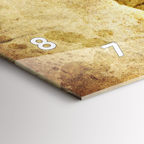 Ceas orizontale de perete din sticlă Harta lumii vechi