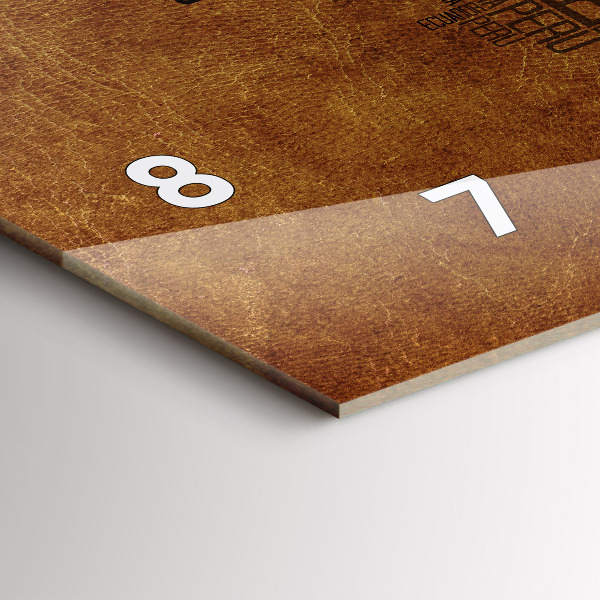 Ceas orizontale de perete din sticlă Harta cu numele țărilor