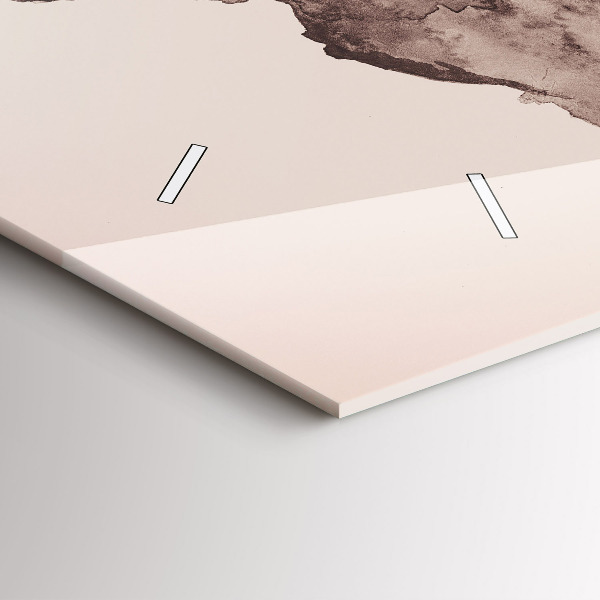 Ceas orizontale de perete din sticlă Harta lumii acuarela