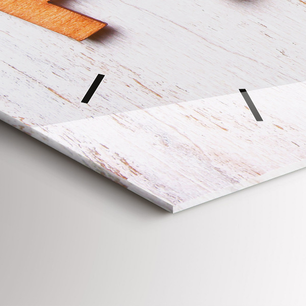 Ceas orizontale de perete din sticlă Inscripția familiei