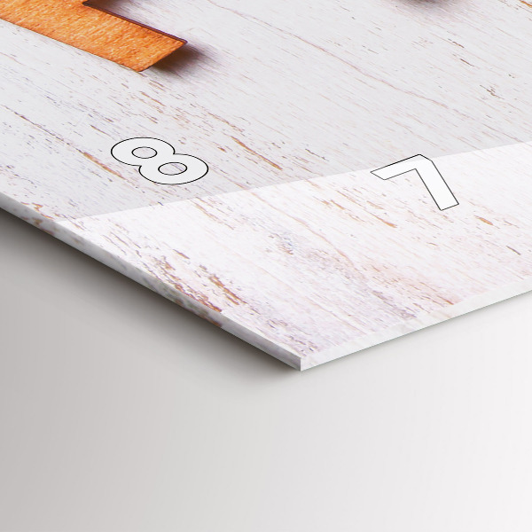 Ceas orizontale de perete din sticlă Inscripția familiei