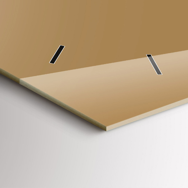 Ceas orizontale de perete din sticlă Culoare bej închis