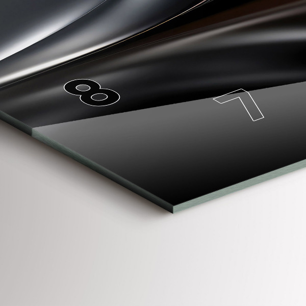 Ceas orizontale de perete din sticlă Abstracția