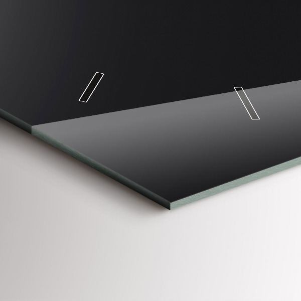 Ceas orizontale de perete din sticlă Fazele lunii