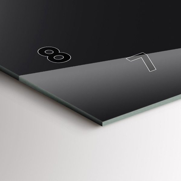 Ceas orizontale de perete din sticlă Fazele lunii