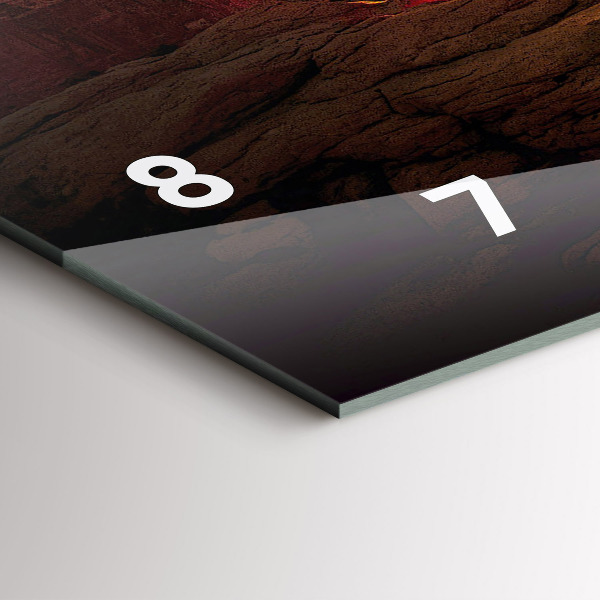 Ceas orizontale de perete din sticlă Marele Canion Arizona