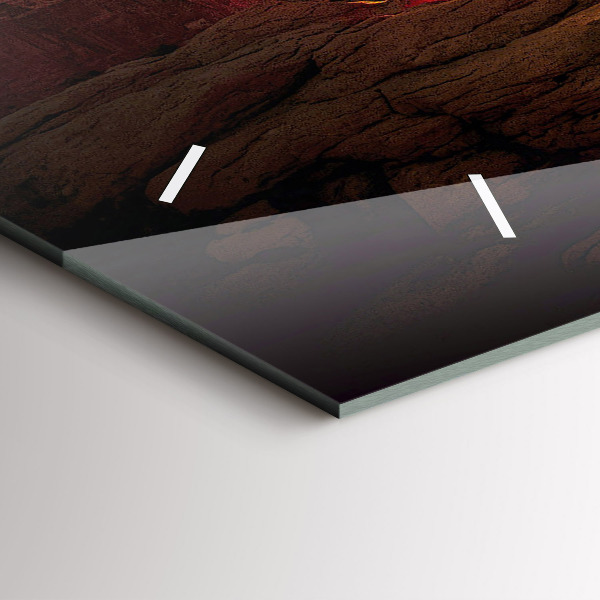 Ceas orizontale de perete din sticlă Marele Canion Arizona