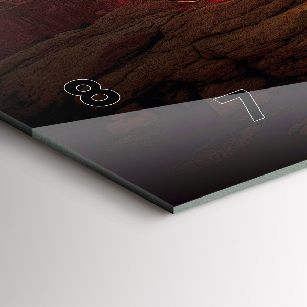 Ceas orizontale de perete din sticlă Marele Canion Arizona