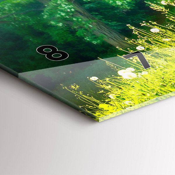 Ceas orizontale de perete din sticlă Natura de primăvară