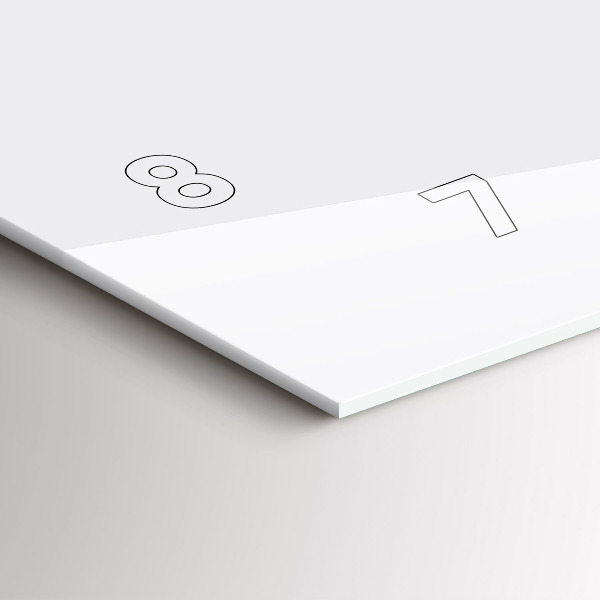 Ceas orizontale de perete din sticlă Toc roșu