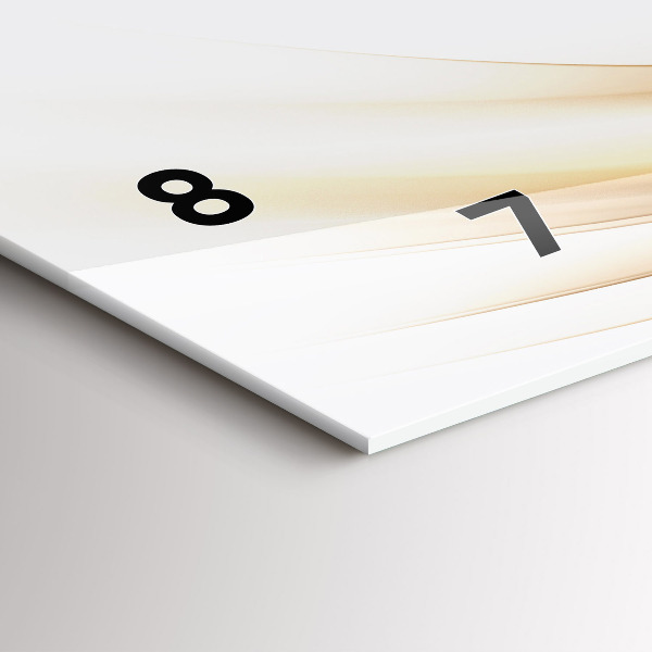 Ceas orizontale de perete din sticlă Abstracția aurie