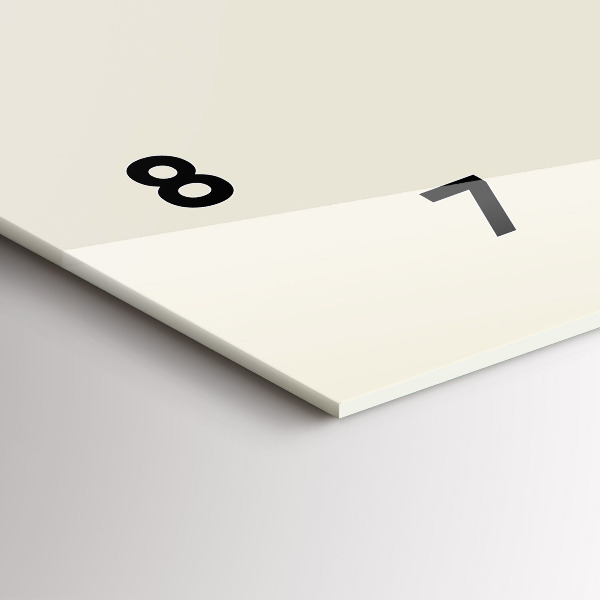 Ceas orizontale de perete din sticlă Cerb abstract