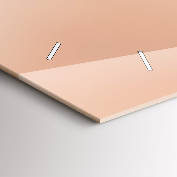 Ceas orizontale de perete din sticlă Ilustrație cu flamingo