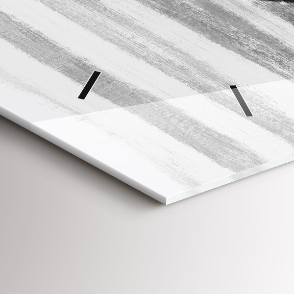 Ceas orizontale de perete din sticlă Femeie în alb și negru