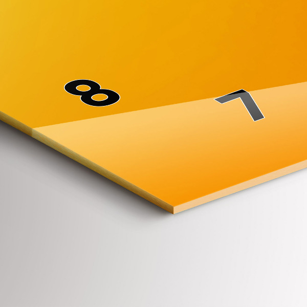 Ceas orizontale de perete din sticlă Portocale