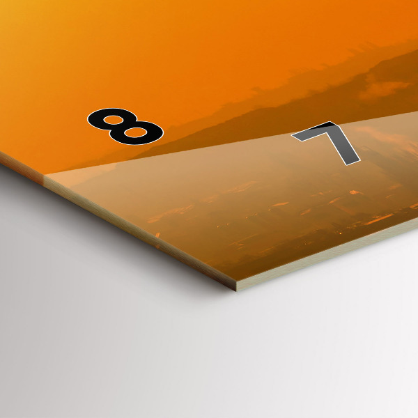 Ceas orizontale de perete din sticlă Vedere la Catedrala Brno